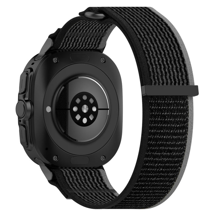 Samsung Galaxy Watch Ultra 47mm Nylon Watch Band Loop Fastener Adjustable Wrist Strap - Black+Grey#serie_3