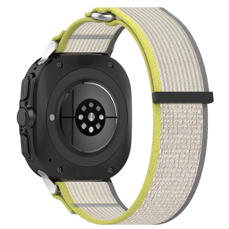 Samsung Galaxy Watch Ultra 47mm Nylon Watch Band Loop Fastener Adjustable Wrist Strap - Yellow+Grey#serie_4