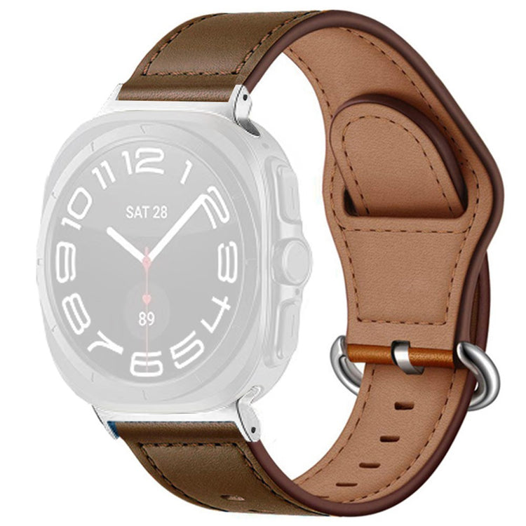 Samsung Galaxy Watch Ultra 47mm Watch Strap Genuine Cow Leather Wrist Band - Coffee#serie_5