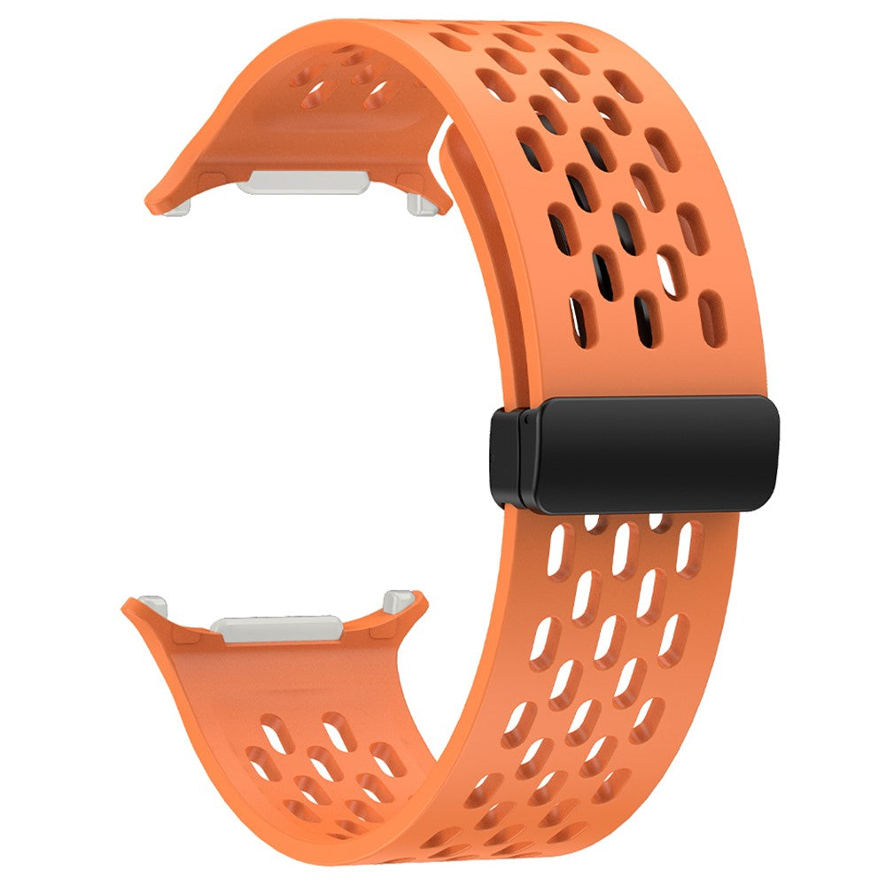 KALEBOL Samsung Galaxy Watch Ultra 47mm Silicone Band Magnetic Replacement Strap - Orange#serie_1