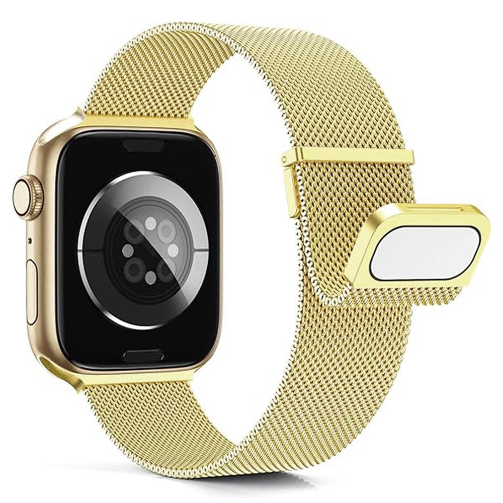 KALEBOL Apple Watch Series 49mm - 45mm - 44mm - 42mm Milanese Magnetic Watch Strap - Gold#serie_3