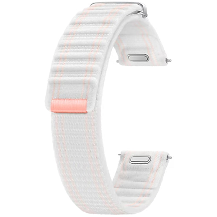 Samsung Galaxy Watch7 Woven Nylon Watch Band 20mm Stylish Sports Adjustable Strap - Pink+White#serie_1