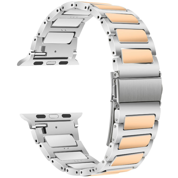 KALEBOL Apple Watch Series 49mm - 45mm - 44mm - 42mm Watch Strap Zinc Alloy - Silver+Rose Gold#serie_1