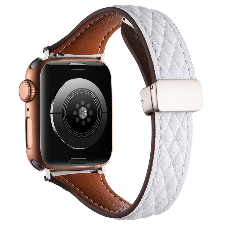 KALEBOL Apple Watch Series 49mm - 45mm - 44mm - 42mm Genuine Leather Watch Band - White#serie_2