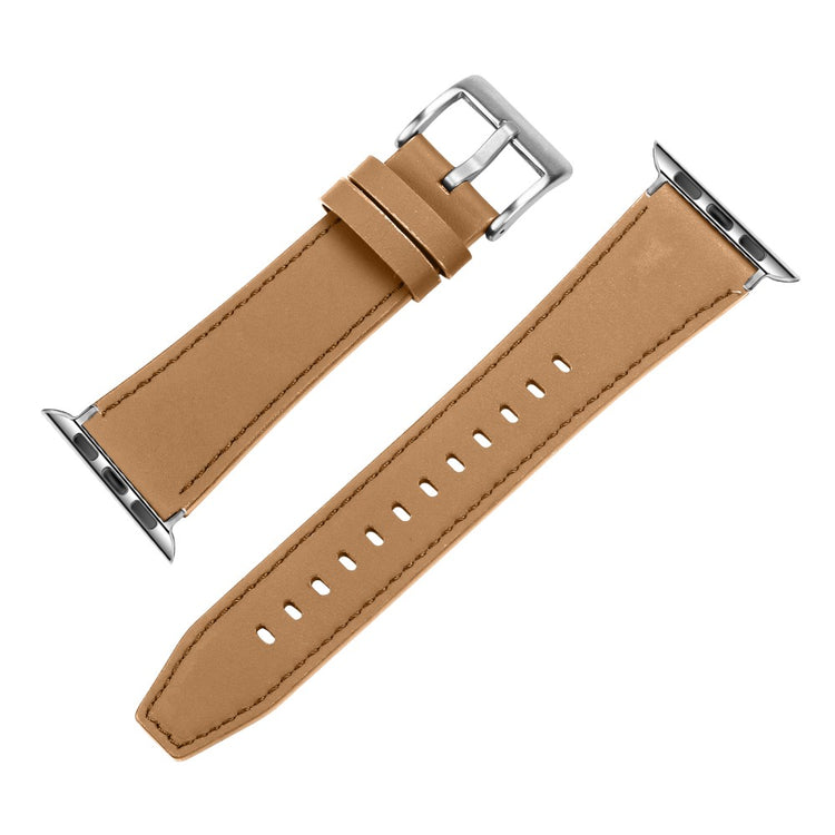 Apple Watch Series 49mm - 45mm - 44mm - 42mm Genuine Leather Watch Band - Camel#serie_5