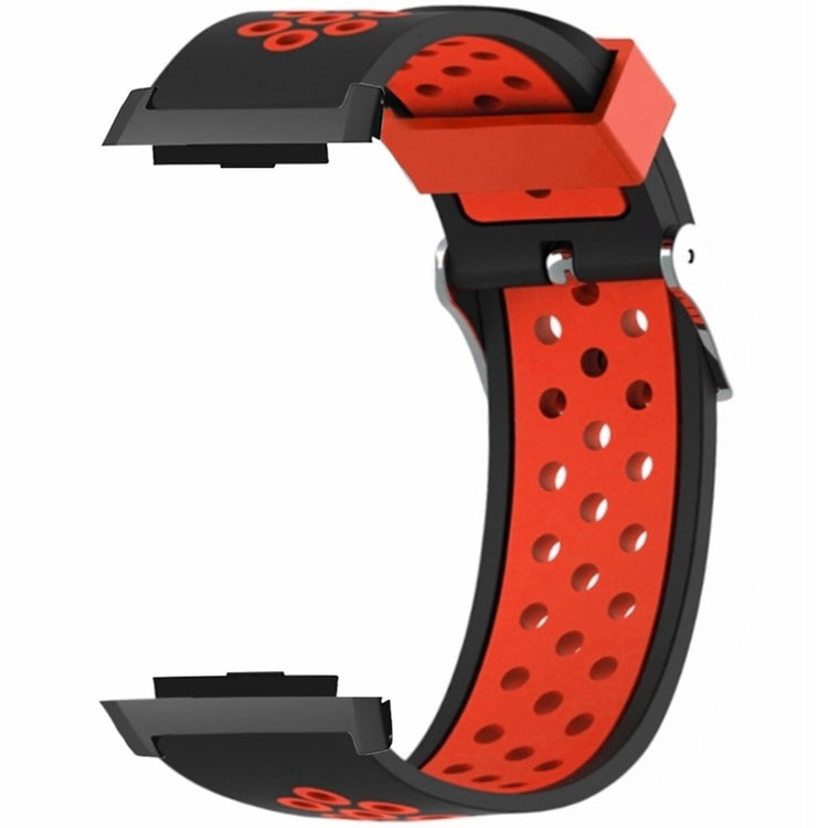 Xiaomi Watch H1 Soft Silicone Adjustable Watch Strap Breathable Watchband - Black+Red#serie_1