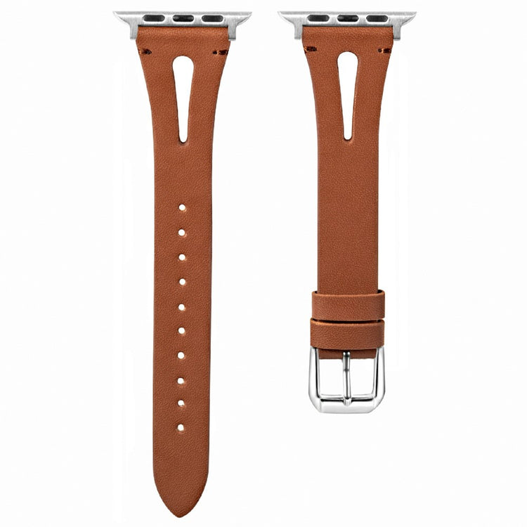 KALEBOL Apple Watch Series 49mm - 45mm - 44mm - 42mm Genuine Cow Leather Strap - Brown#serie_1