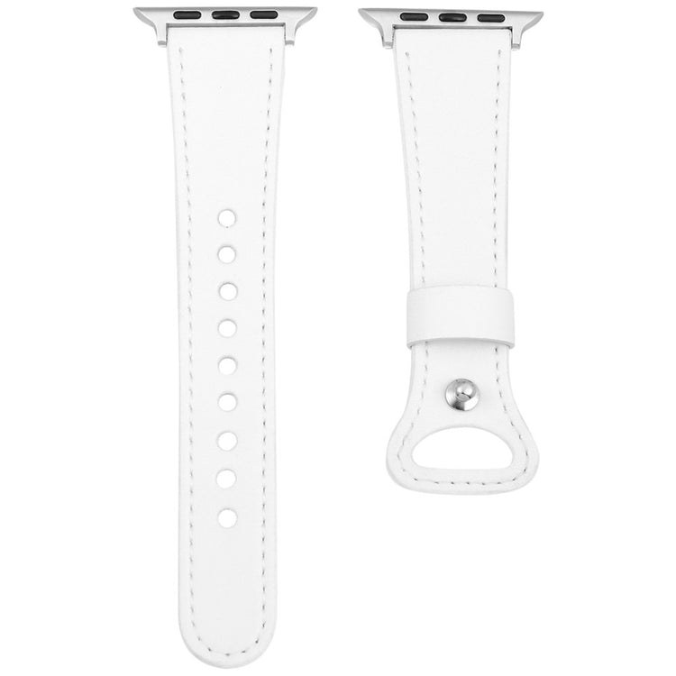 KALEBOL Apple Watch Series 41mm - 40mm - 38mm Genuine Cow Leather Watch Band - White#serie_2