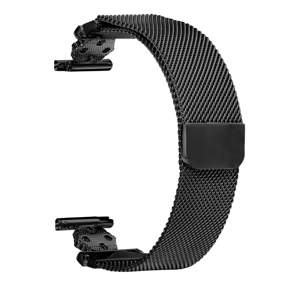 Garmin Forerunner 55 / Venu Milanese Band Flower Stainless Steel Magnetic Mesh Watch Strap - Black#serie_003