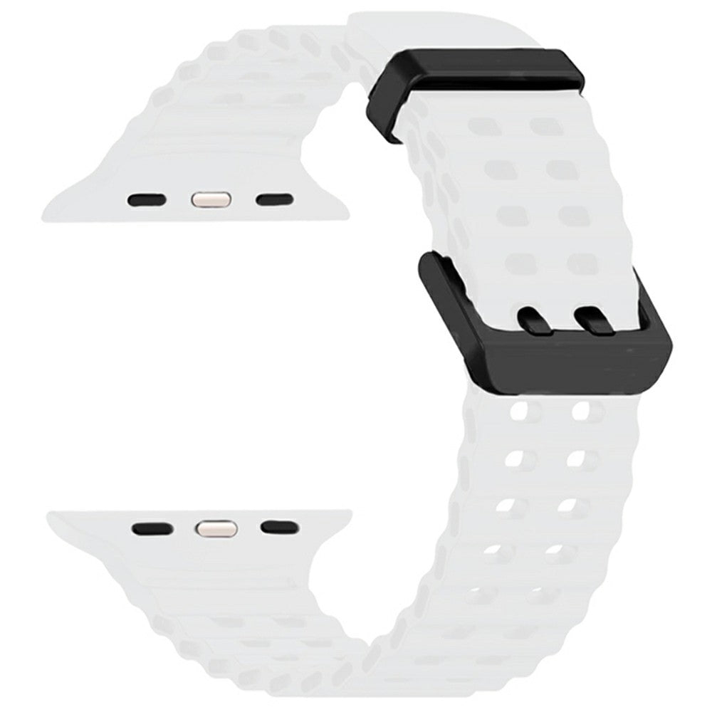 Silicone Strap for Apple Watch Series 49mm - 45mm - 44mm - 42mm Ocean Band - White#serie_6