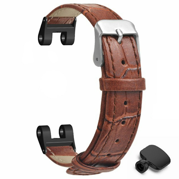 Garmin Lily Watch Band Bamboo Texture Vegan Leather Adjustable Strap - Brown#serie_2