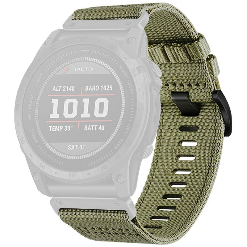 Watchband for Garmin Fenix 8 Universal 22mm Quick Release Nylon Canvas Watch Strap - Olive Green#serie_1