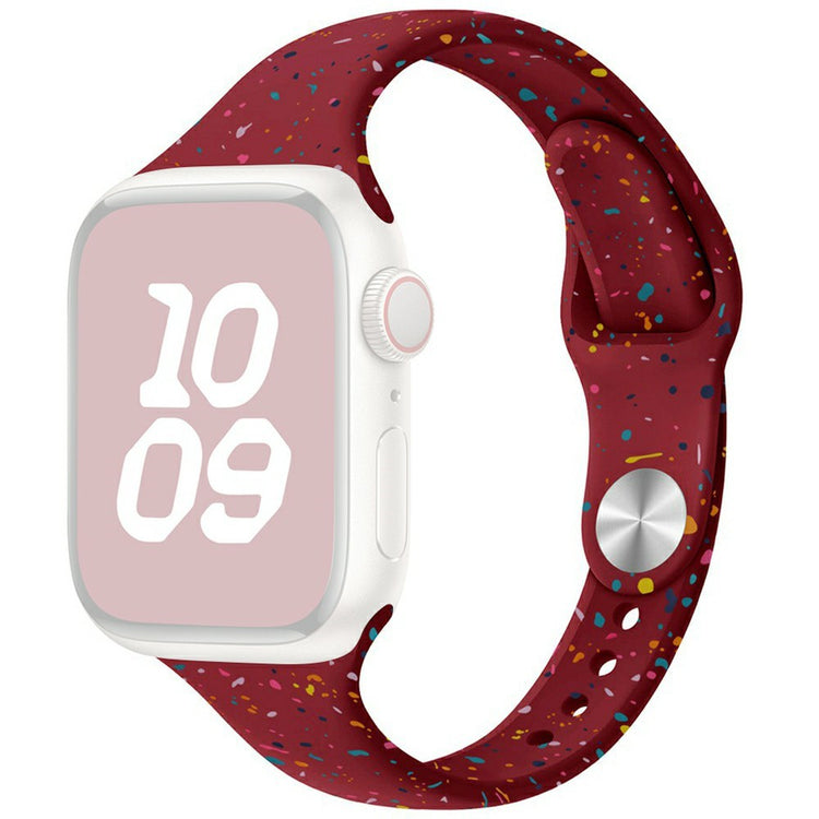 Silicone Strap Apple Watch Series 41mm - 40mm - 38mm Watch Band - Wine Red#serie_8