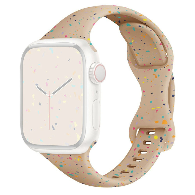 Strap Apple Watch Series 41mm - 40mm - 38mm Silicone Band - Milk Tea#serie_11