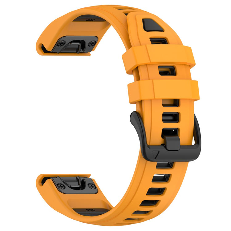 20mm Strap Garmin Fenix 8 43mm / Descent MK3 / MK3i / epix Pro (Gen 2) 42mm Universal Silicone Watch Band - Orange+Black#serie_4