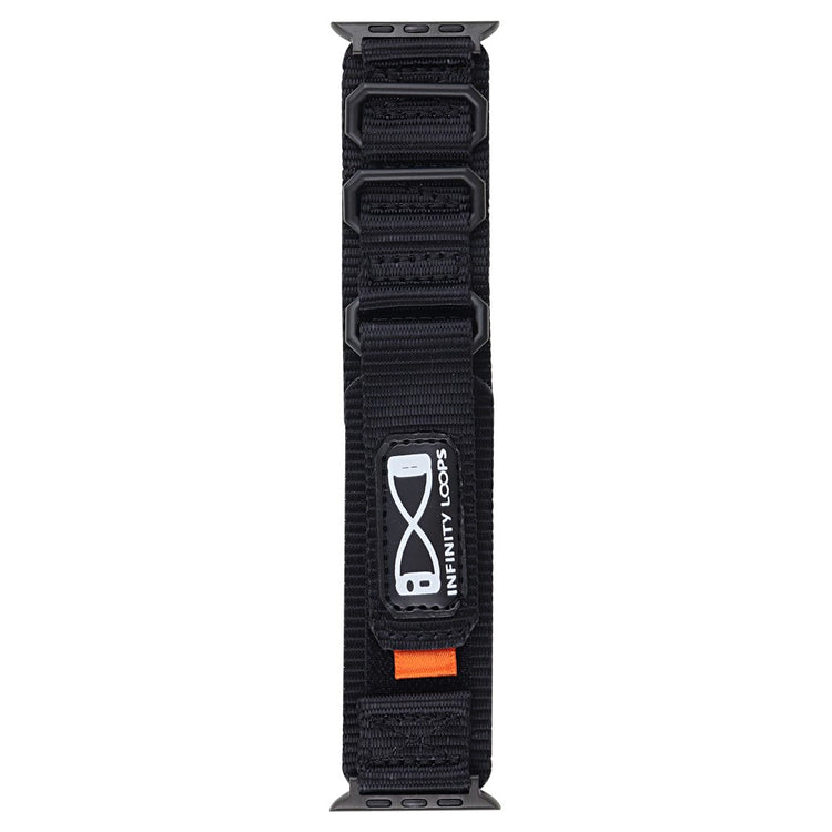 Apple Watch Series 49mm - 45mm - 44mm - 42mm Nylon Watch Band - Black#serie_3