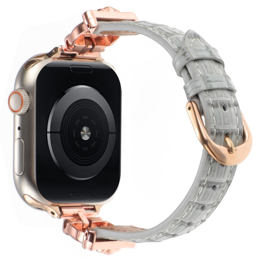 Apple Watch Series 41mm - 40mm - 38mm Watch Band Bamboo Textured - Rose Gold / Grey#serie_3