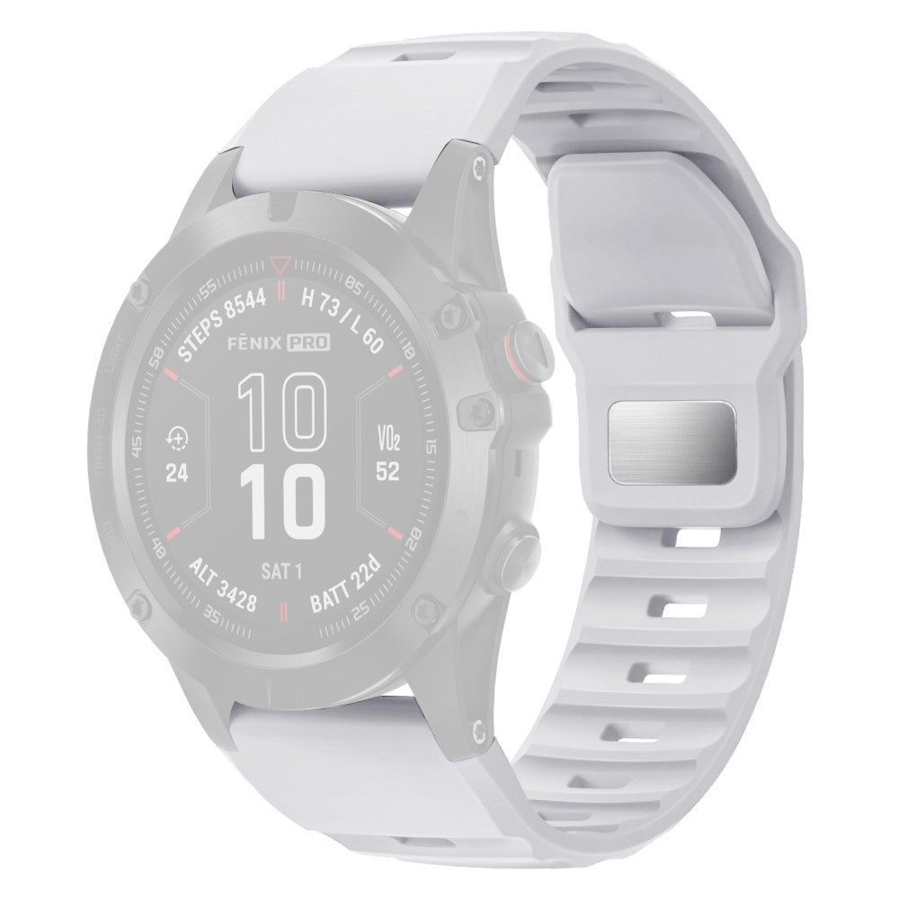 26mm Silicone Band Garmin Fenix 8 51mm / Enduro 3 / Enduro 2 Quick Release Watch Strap - White#serie_4