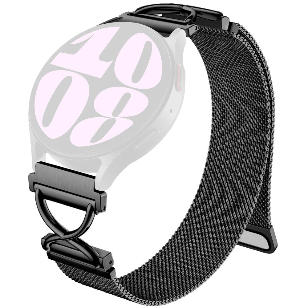 Garmin vivoactive 5 / GarminActive 5 Milanese Band Electroplated Stainless Steel Magnetic Watch Strap with X-Shaped Connector - Black#serie_1