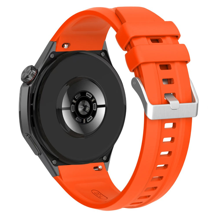 Huawei Watch GT 5 Pro 46mm Silicone Watch Strap Adjustable Strap with Silver Buckle - Orange#serie_5