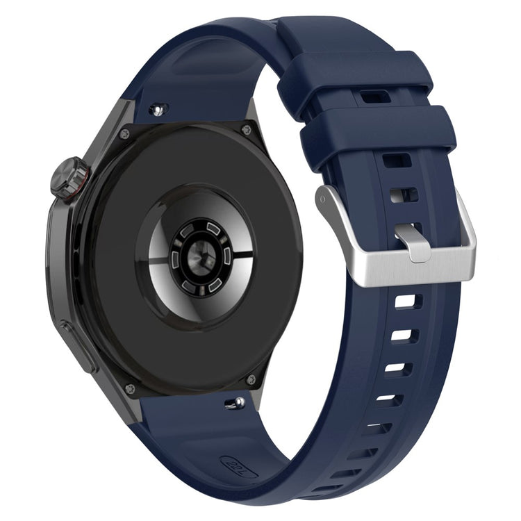 Huawei Watch GT 5 Pro 46mm Silicone Watch Strap Adjustable Strap with Silver Buckle - Dark Blue#serie_6