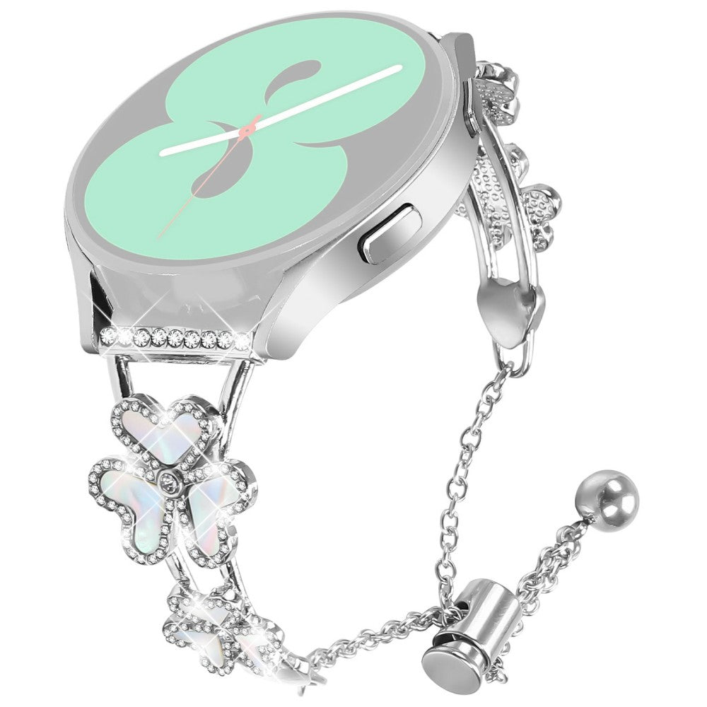 Metal Band Samsung Gear Sport / Gear S2 Classic Heart Clover Decor Watch Strap - Silver#serie_1