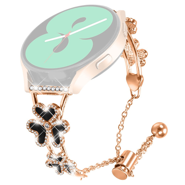 Metal Band Heart Clover Decor Garmin Approach S40 / Forerunner 158 Watch Bracelet Replacement - Rose Gold#serie_3