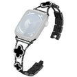 Brillant Apple Smartwatch Métal Et Pierre Du Rhin Universel Bracelet