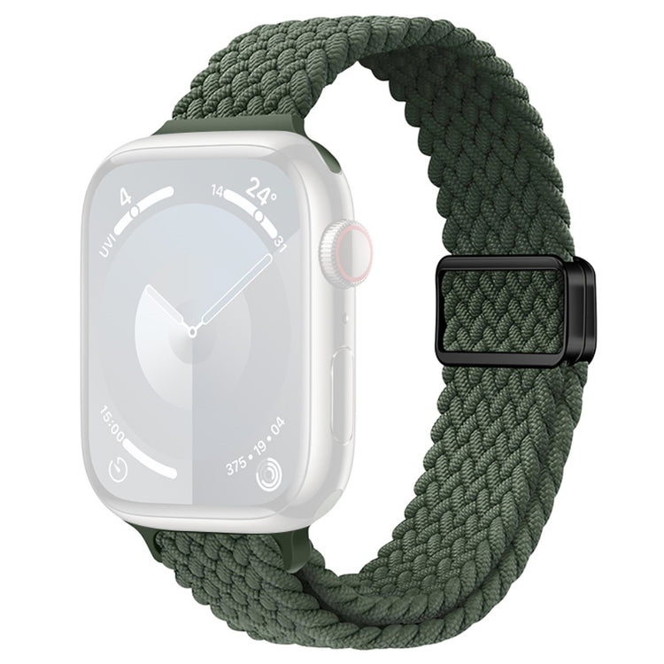 KALEBOL Braided Watch Strap Apple Watch Series 10 42mm Magnetic Nylon Sport Wristbands - Dark Olive Green#serie_2