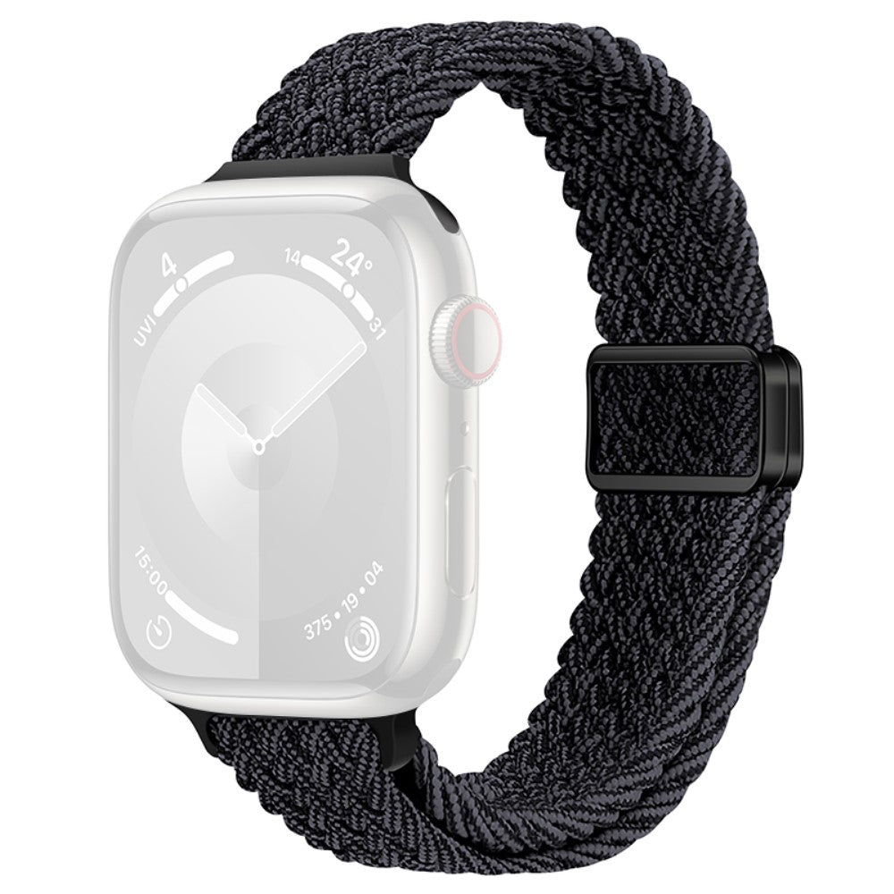 KALEBOL Braided Watch Strap Apple Watch Series 10 42mm Magnetic Nylon Sport Wristbands - Graphite Black#serie_6