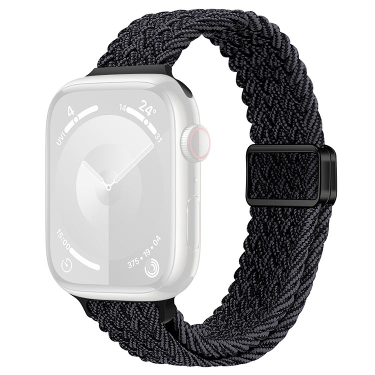 KALEBOL Braided Watch Strap Apple Watch Series 10 42mm Magnetic Nylon Sport Wristbands - Graphite Black#serie_6