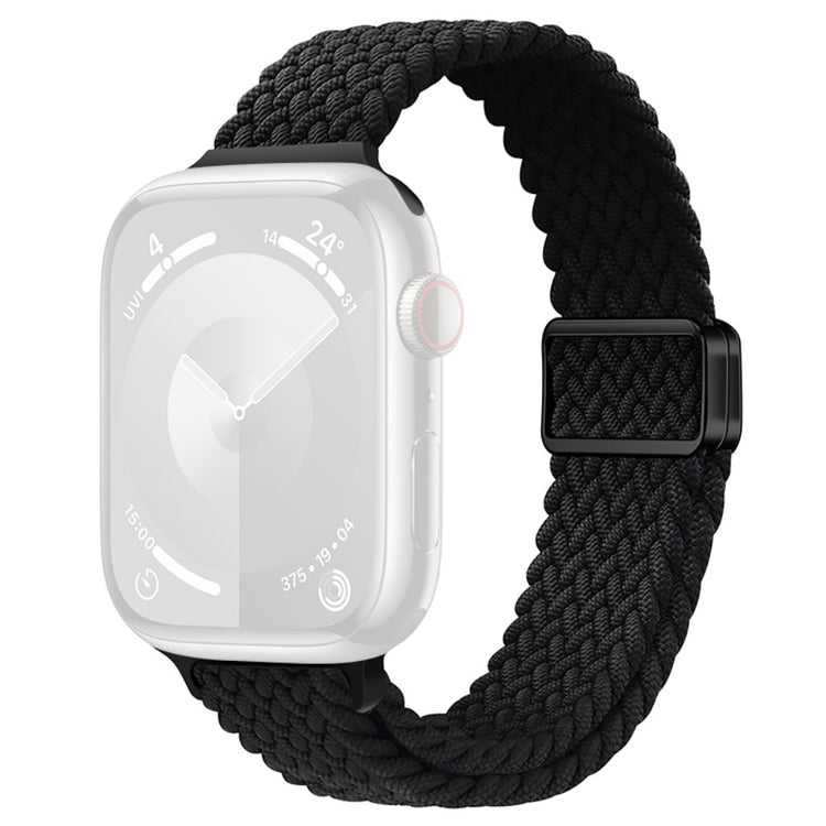 KALEBOL Braided Watch Strap Apple Watch Series 10 42mm Magnetic Nylon Sport Wristbands - Black#serie_8