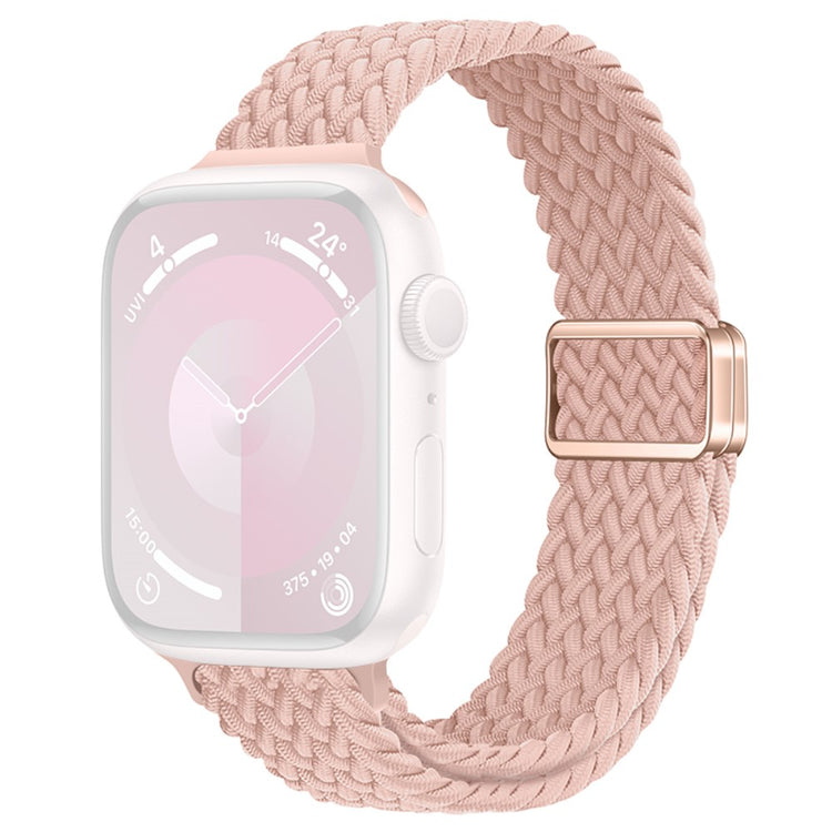 KALEBOL Braided Watch Strap Apple Watch Series 10 42mm Magnetic Nylon Sport Wristbands - Creamy Pink#serie_12