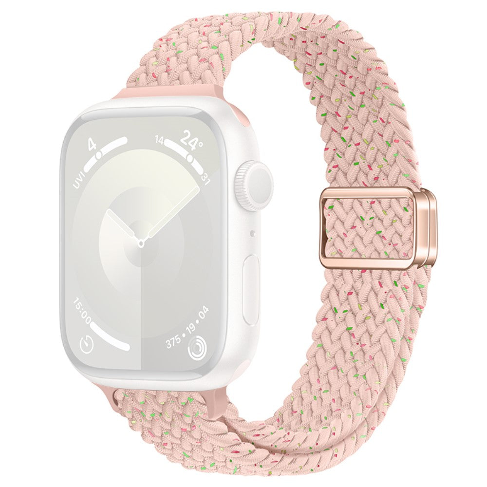 KALEBOL Braided Watch Strap Apple Watch Series 10 42mm Magnetic Nylon Sport Wristbands - Starlight Pink#serie_13