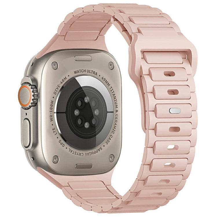 KALEBOL Watch Strap Apple Watch Series 10 42mm Three Bead Silicone Band - Pink#serie_5