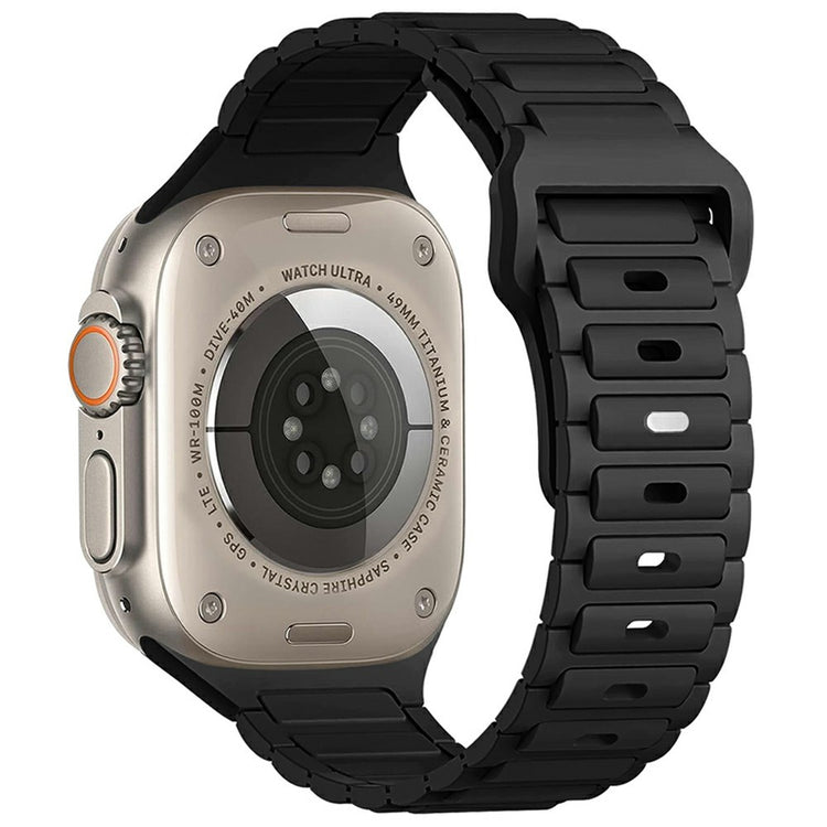 KALEBOL Watch Strap Apple Watch Series 10 42mm Three Bead Silicone Band - Black#serie_7
