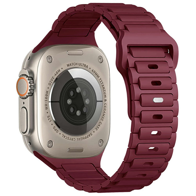 KALEBOL Watch Strap Apple Watch Series 10 42mm Three Bead Silicone Band - Wine Red#serie_8
