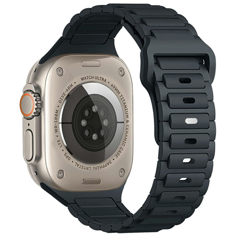 KALEBOL Watch Strap Apple Watch Series 10 42mm Three Bead Silicone Band - Midnight Blue#serie_11