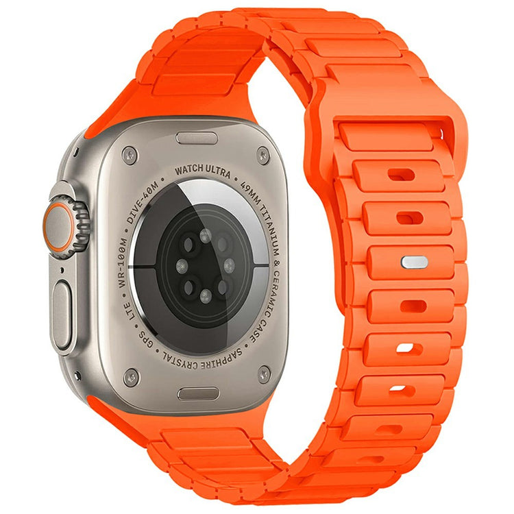 KALEBOL Watch Strap Apple Watch Series 10 42mm Three Bead Silicone Band - Orange#serie_12