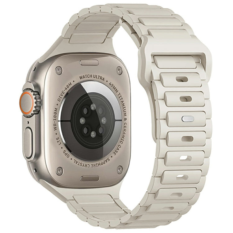 KALEBOL Watch Strap Apple Watch Series 10 42mm Three Bead Silicone Band - Starlight#serie_13