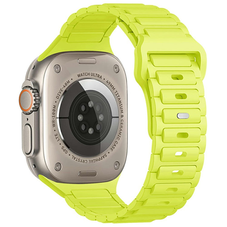 KALEBOL Watch Strap Apple Watch Series 10 42mm Three Bead Silicone Band - Fluorescent Green#serie_15