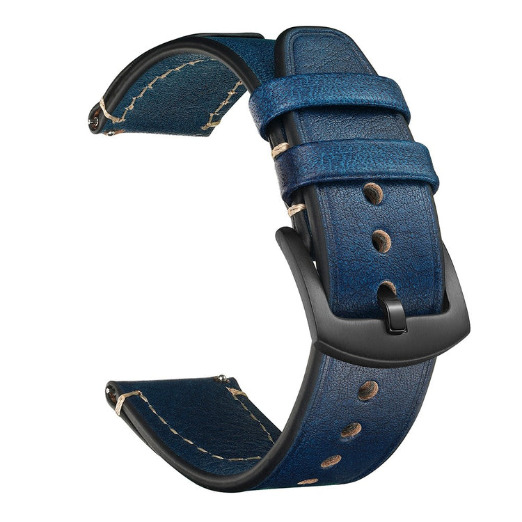 18mm Strap Huawei Watch GT 5 Pro 42mm / GT 5 41mm / Garmin Venu 3S / Forerunner 265S Genuine Cow Leather Watch Band - Blue#serie_4