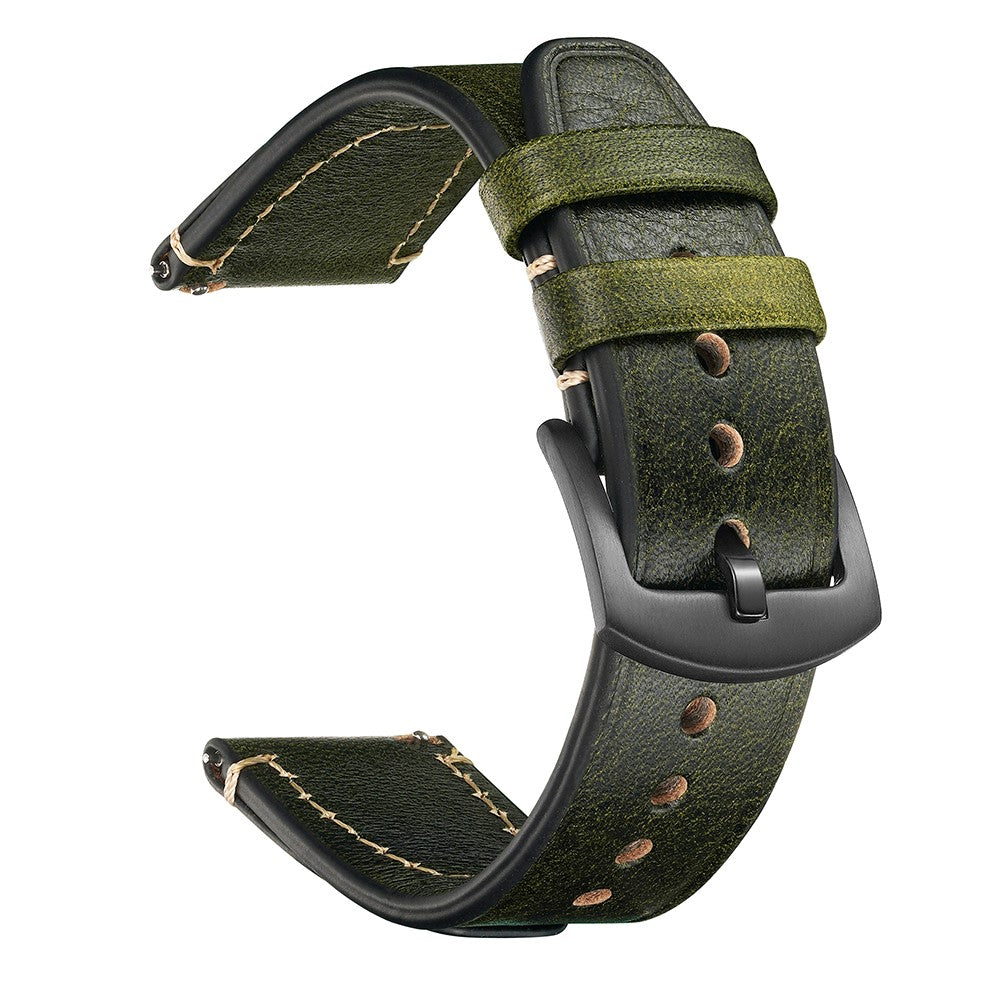 18mm Strap Huawei Watch GT 5 Pro 42mm / GT 5 41mm / Garmin Venu 3S / Forerunner 265S Genuine Cow Leather Watch Band - Green#serie_5