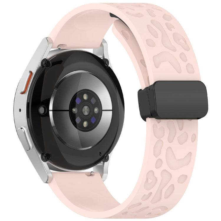 KALEBOL 18mm Magnetic Silicone Strap Huawei Watch GT 5 41mm / GT 4 41mm / Garmin Venu 3S Leopard Print Watch Band - Pink#serie_3