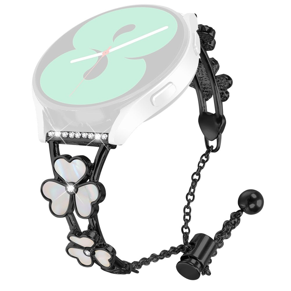 Zinc Alloy Watchband Donerton P36 / P32 / P22 Heart Clover Decor Metal Strap - Black#serie_1