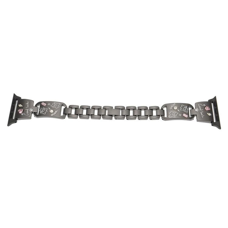Metal Strap Apple Watch Series 10 42mm Watch Band Cat Pattern - Black#serie_2