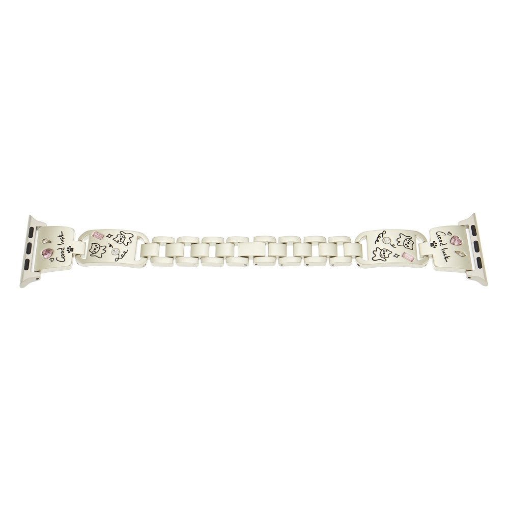 Metal Strap Apple Watch Series 10 42mm Watch Band Cat Pattern - Starlight#serie_3