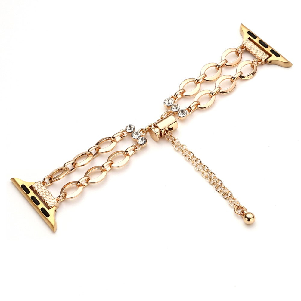 Double Chain Watch Band Apple Watch Series 10 42mm Replacement Strap - Gold#serie_1