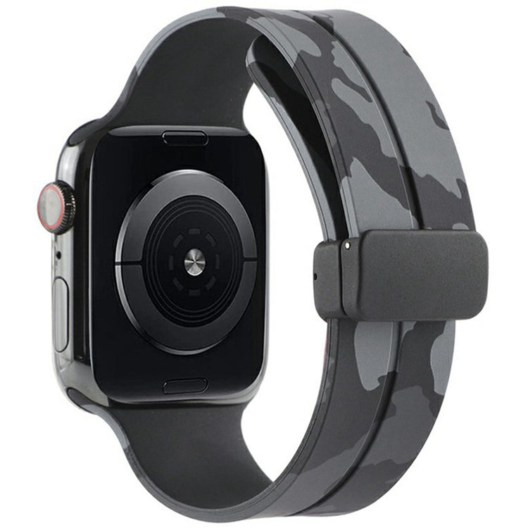 KALEBOL Camouflage Silicone Strap Apple Watch Series 41mm - 40mm - 38mm Magnetic Watch Band - Grey#serie_6