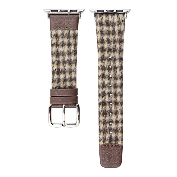 Woolen Fabric Leather Strap Apple Watch Series 41mm - 40mm - 38mm Watch Band - Brown#serie_4